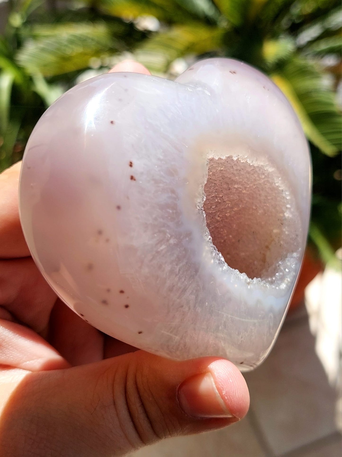 Agata Drusy cuore - 10,4 cm