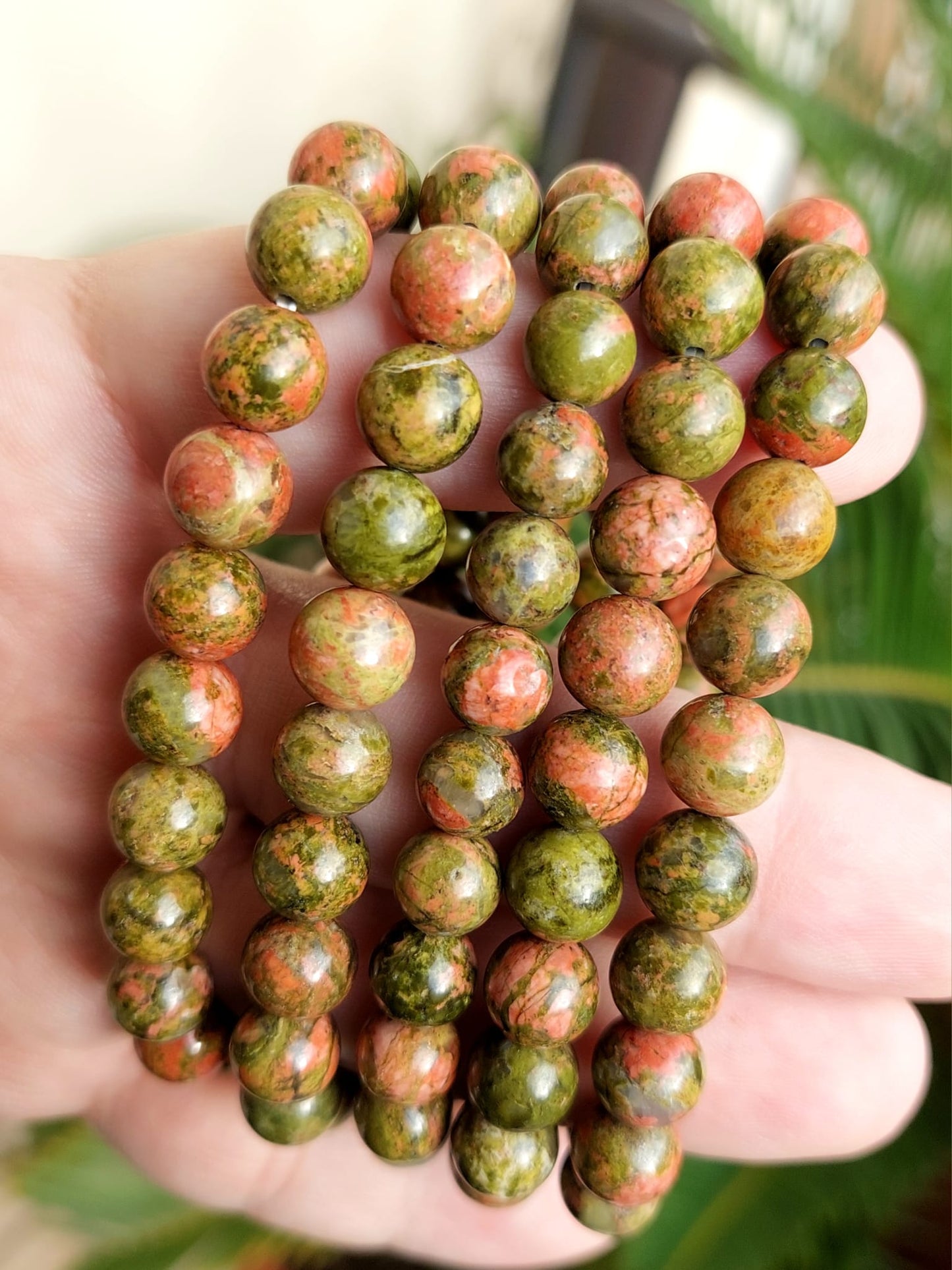 Bracciale perle Unakite - 1 Pz