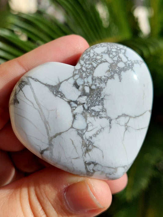 Howlite cuore - 5,2 cm