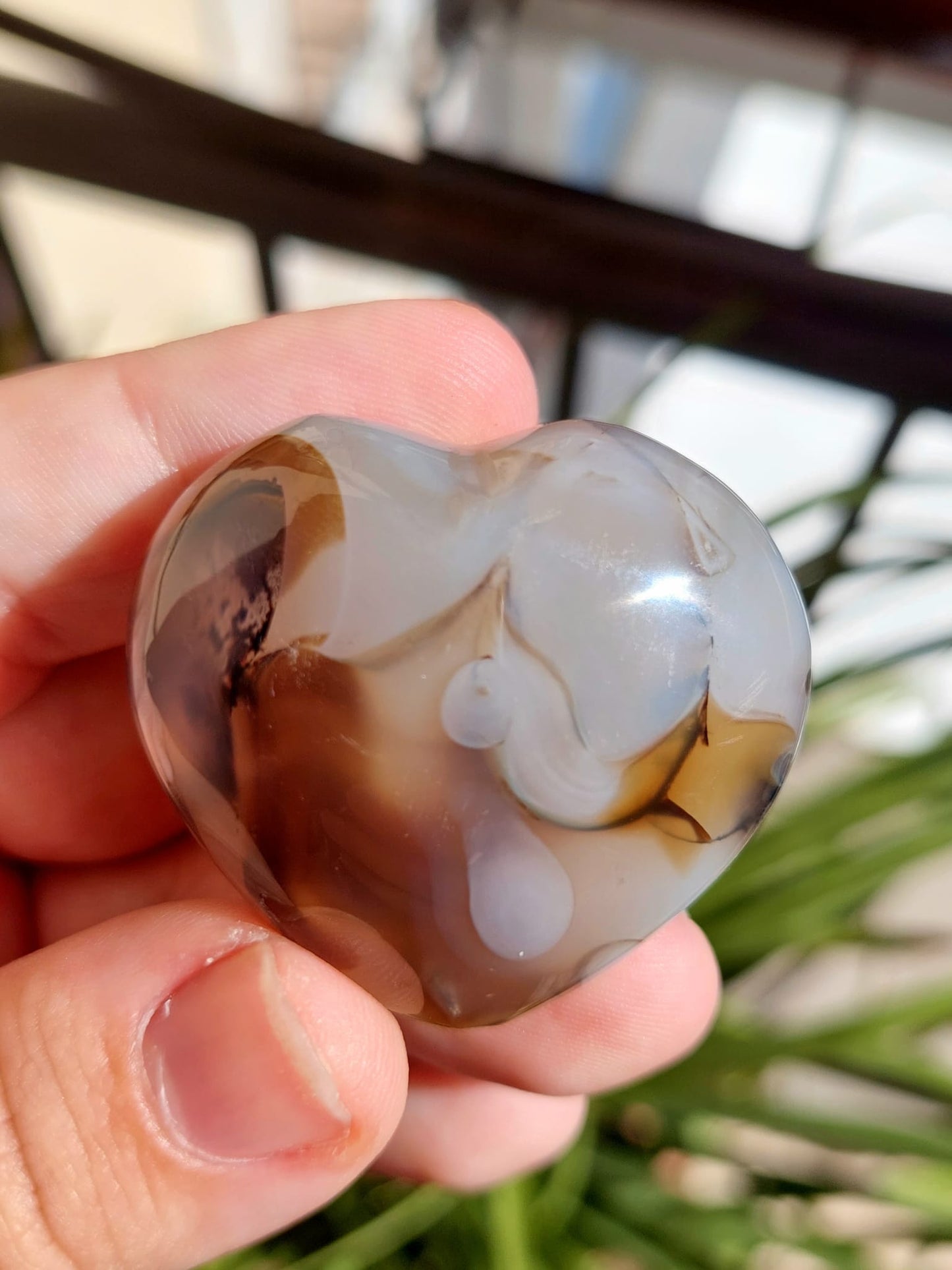 Agata cuore - 4/4,5 cm - 1 Pz
