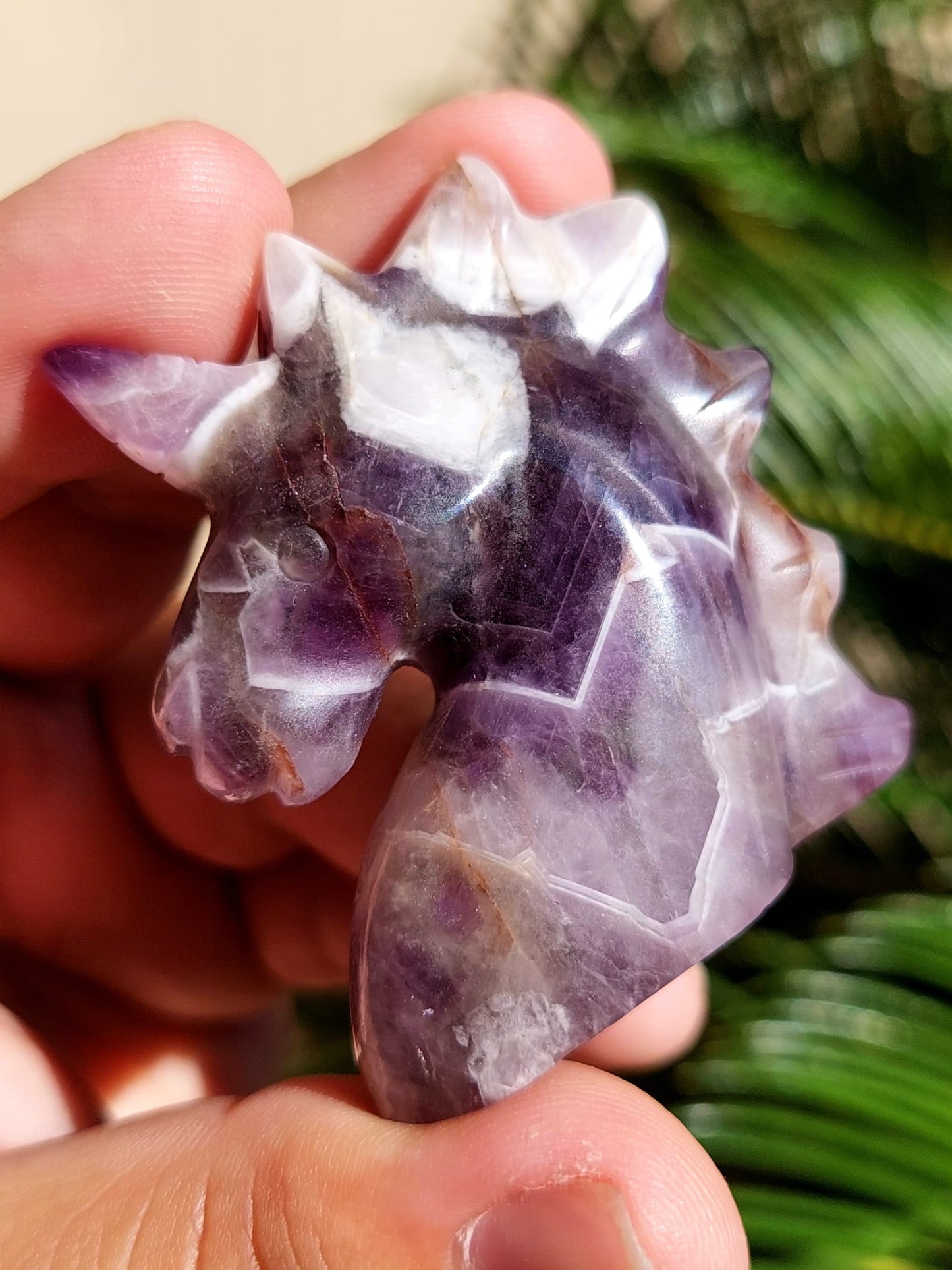 Ametista Chevron unicorno - 5 cm