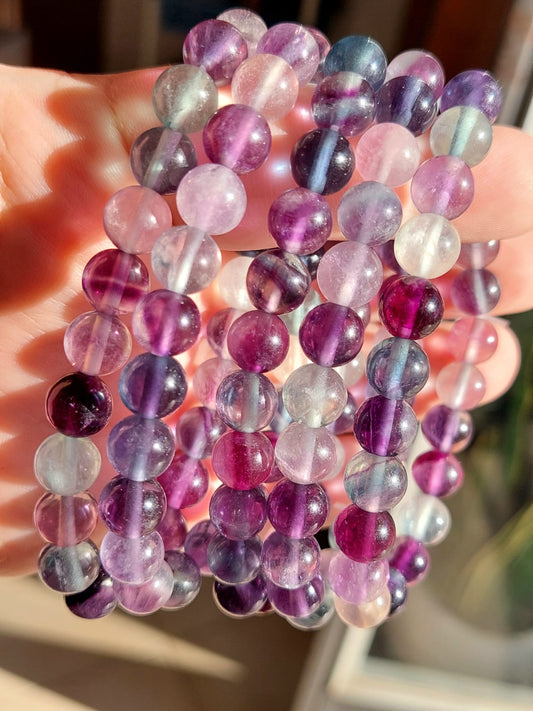 Bracciale perle Fluorite Rainbow - 1 Pz
