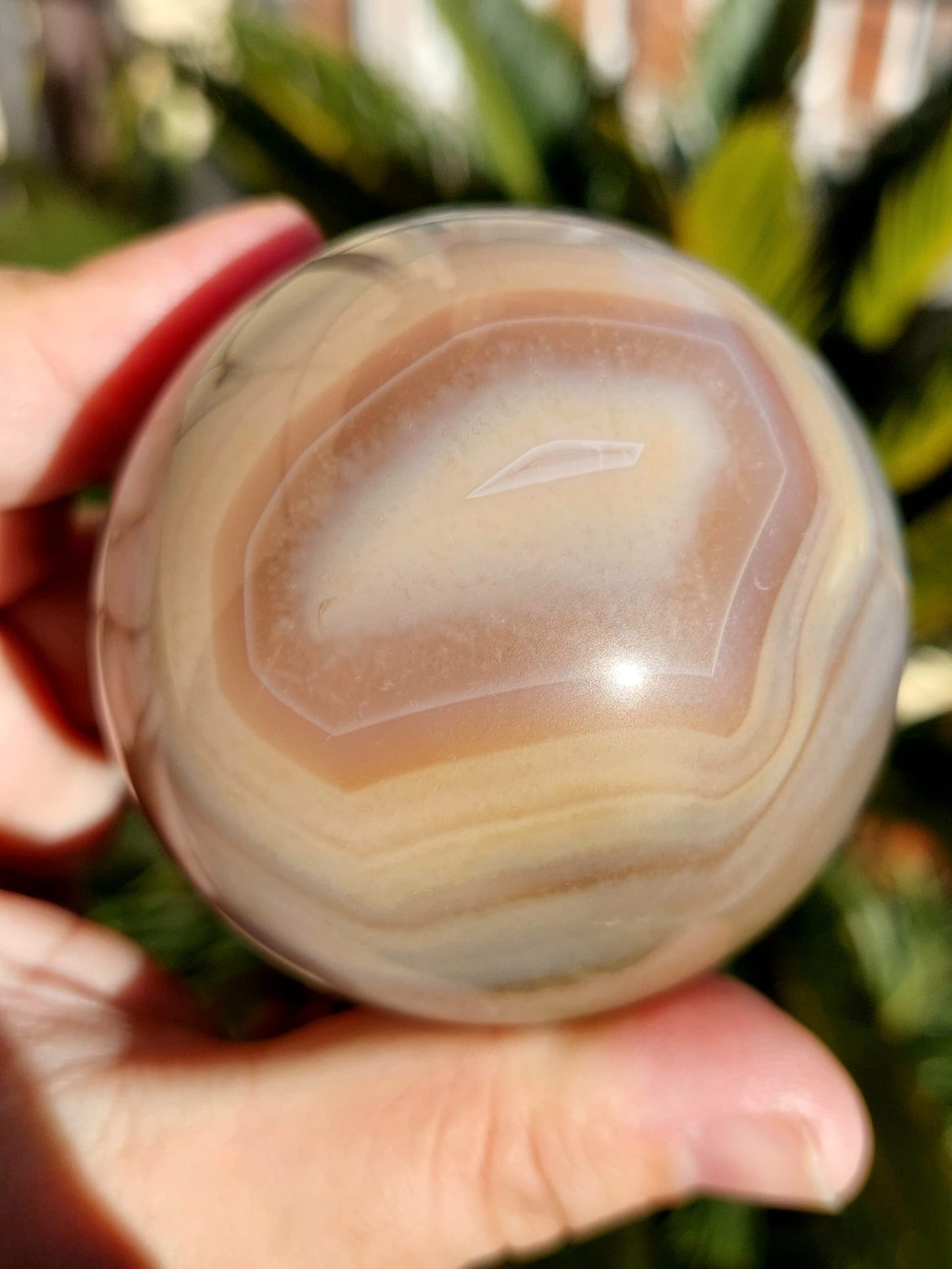 Agata sfera - 6,4 cm (IMPERFETTO)