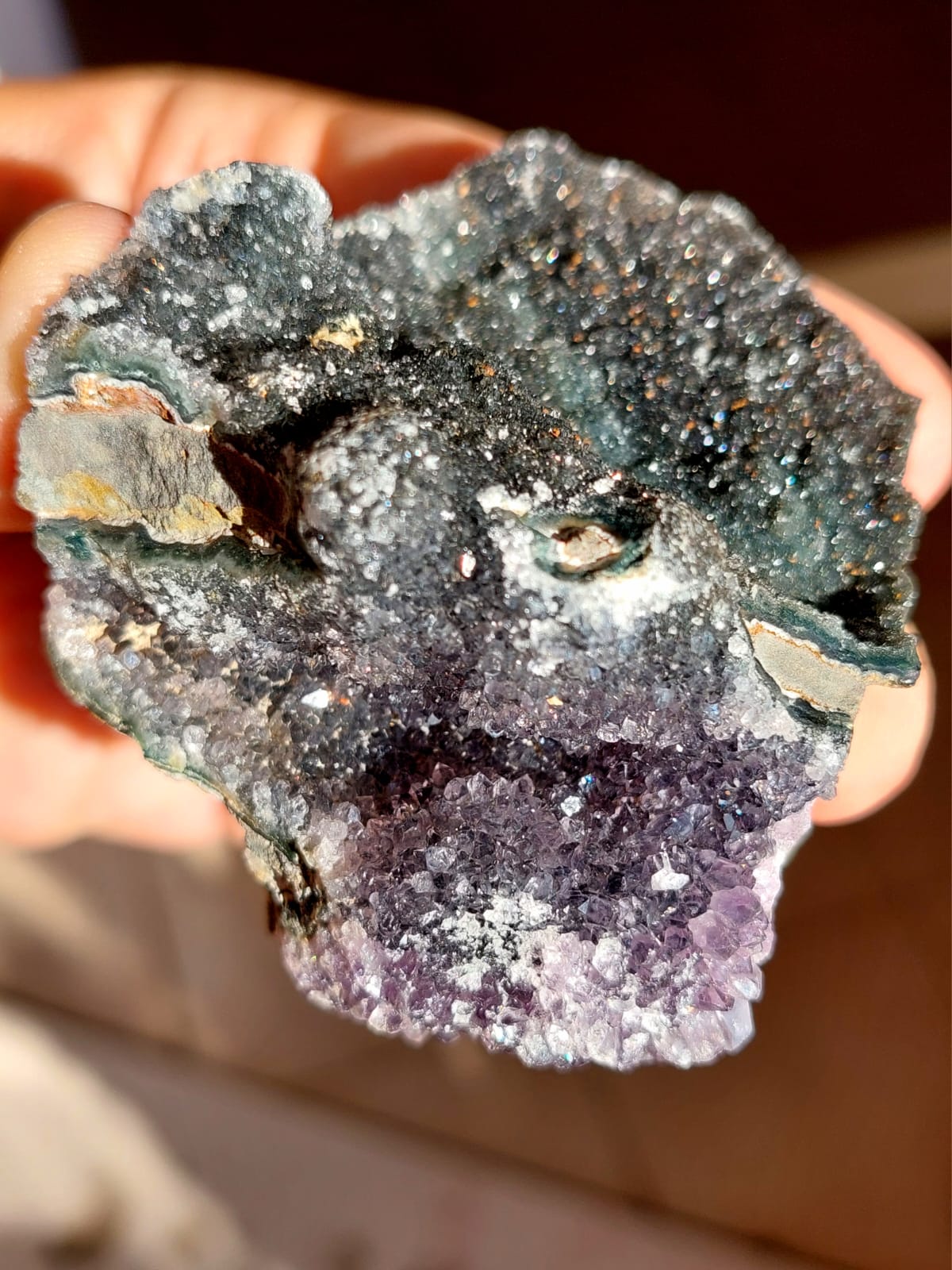 Drusa Ametista nera/viola intenso