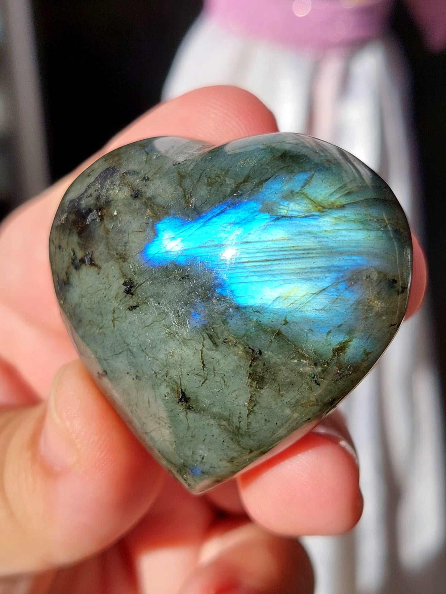 Labradorite cuore - 4,6 cm