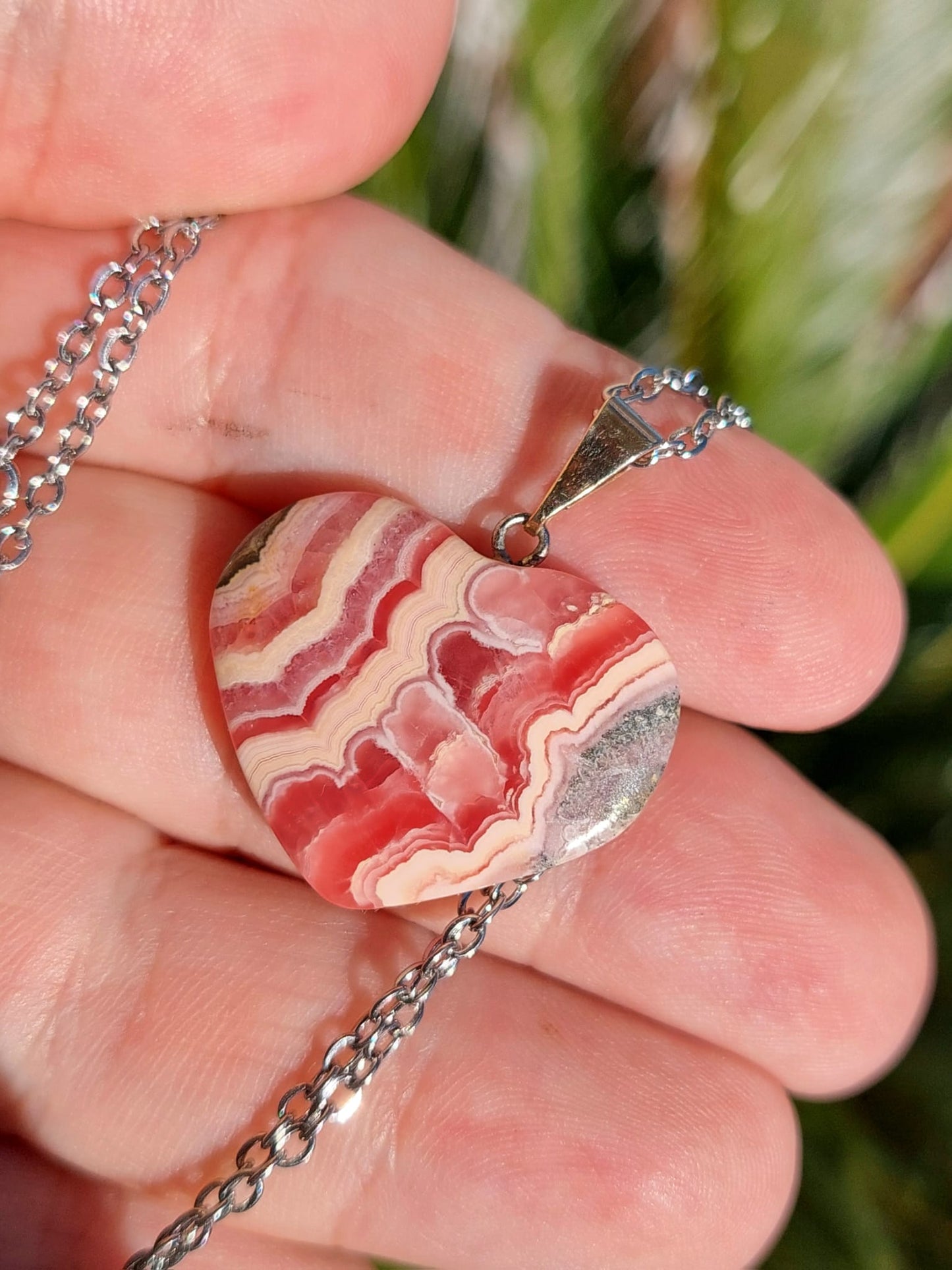 Collana con Cuoricino di Rodocrosite