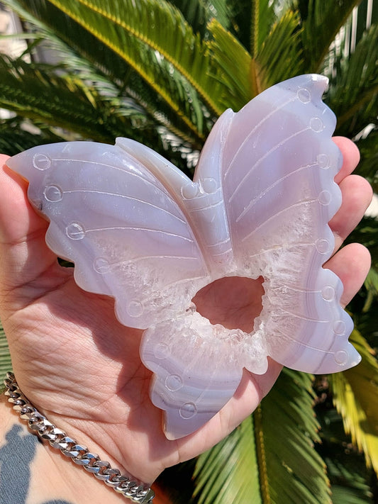 Agata Drusy farfalla - 13 cm