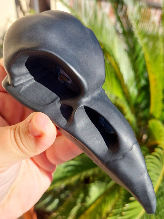 Ossidiana nera Teschio di Corvo - 14 cm