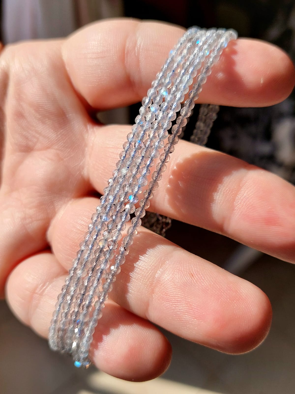 Bracciale mini perline Labradorite - 1 Pz
