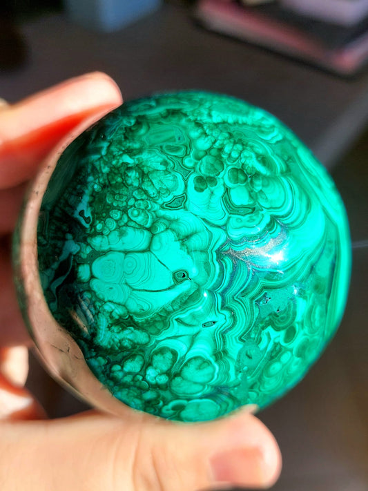 Malachite sfera - 6,7 cm