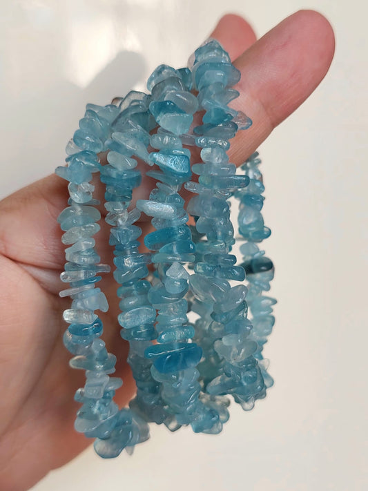 Bracciale chips Acquamarina - 1 Pz