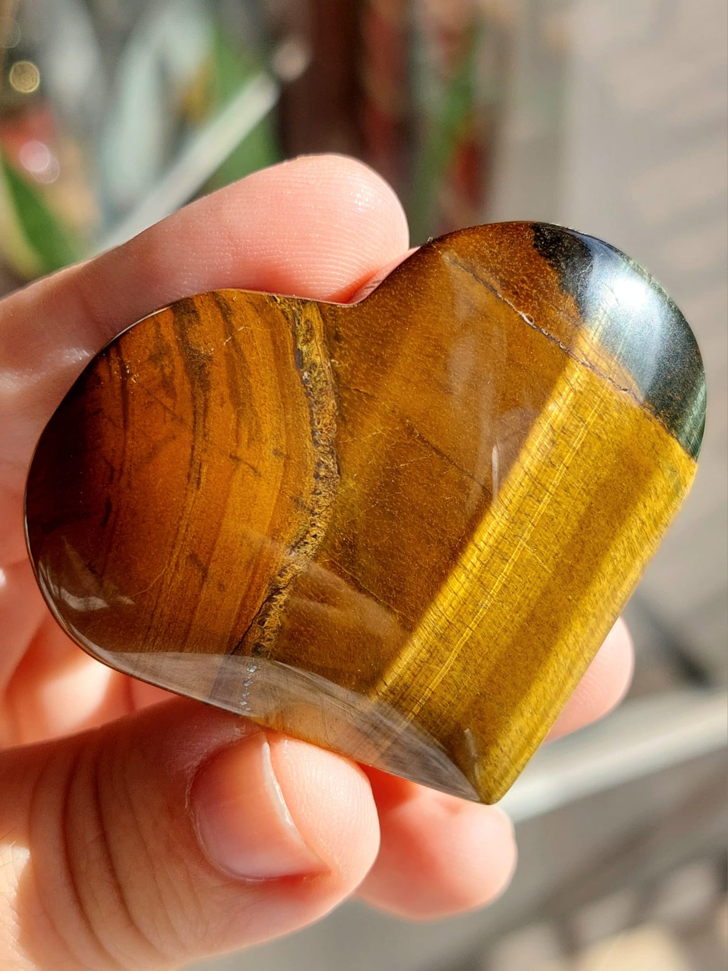 Occhio di Tigre cuore - 5,8 cm