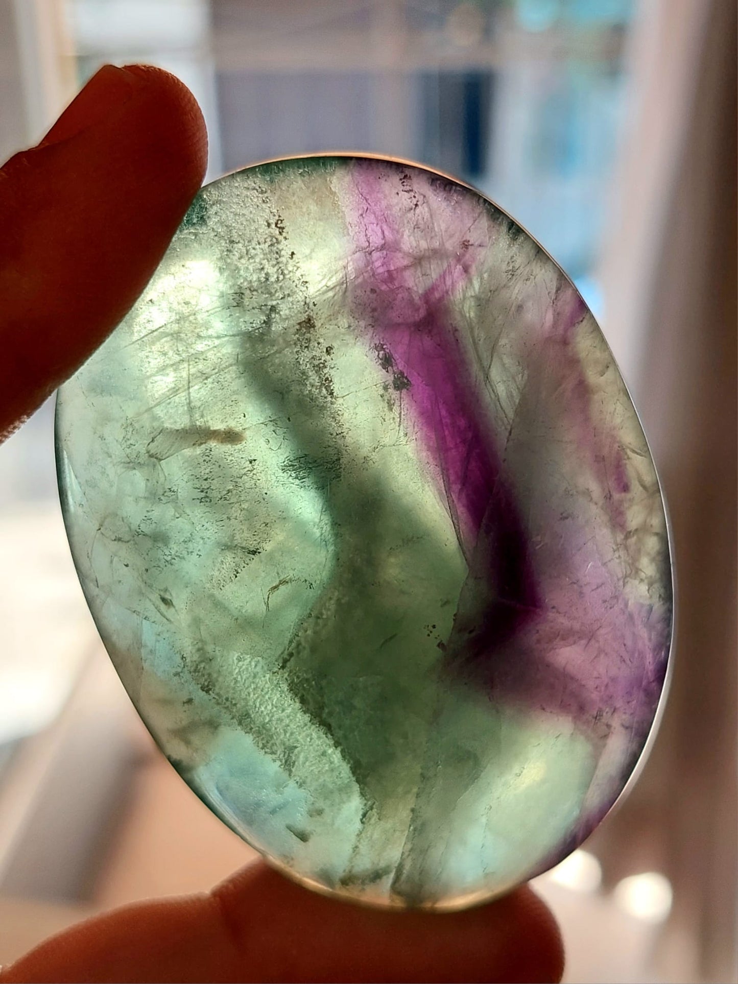 Fluorite palmstone