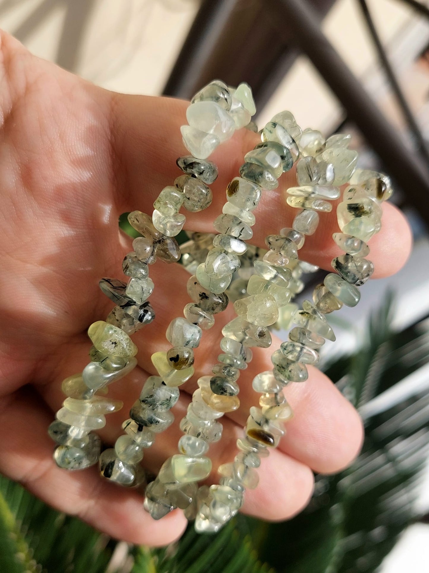 Bracciale chips Prehnite - 1 Pz