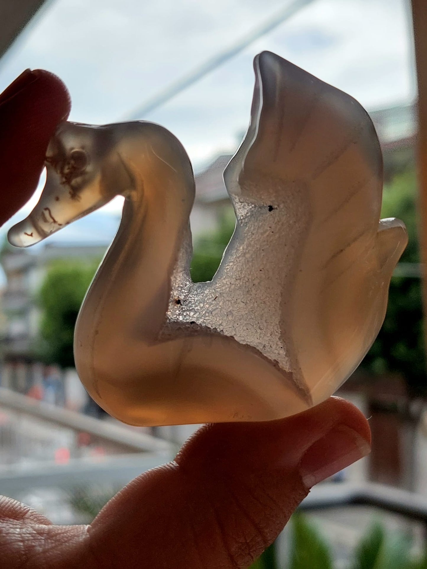 Agata Drusy cigno - 6,3 cm