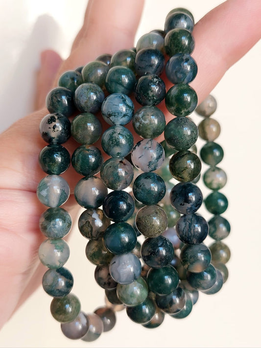 Bracciale perle Agata Muschiata - 1 Pz