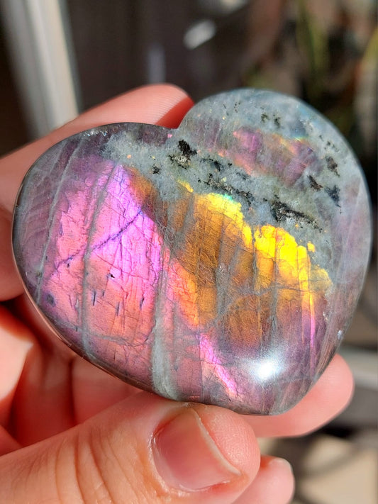 Labradorite cuore - 6,5 cm