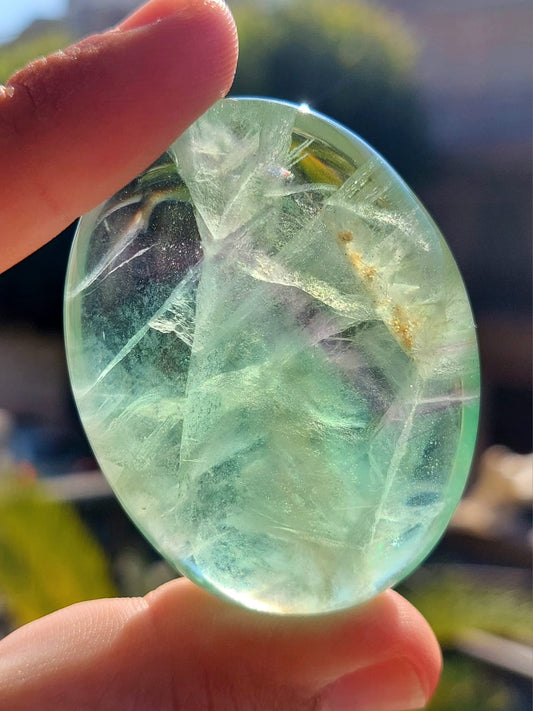 Fluorite palmstone