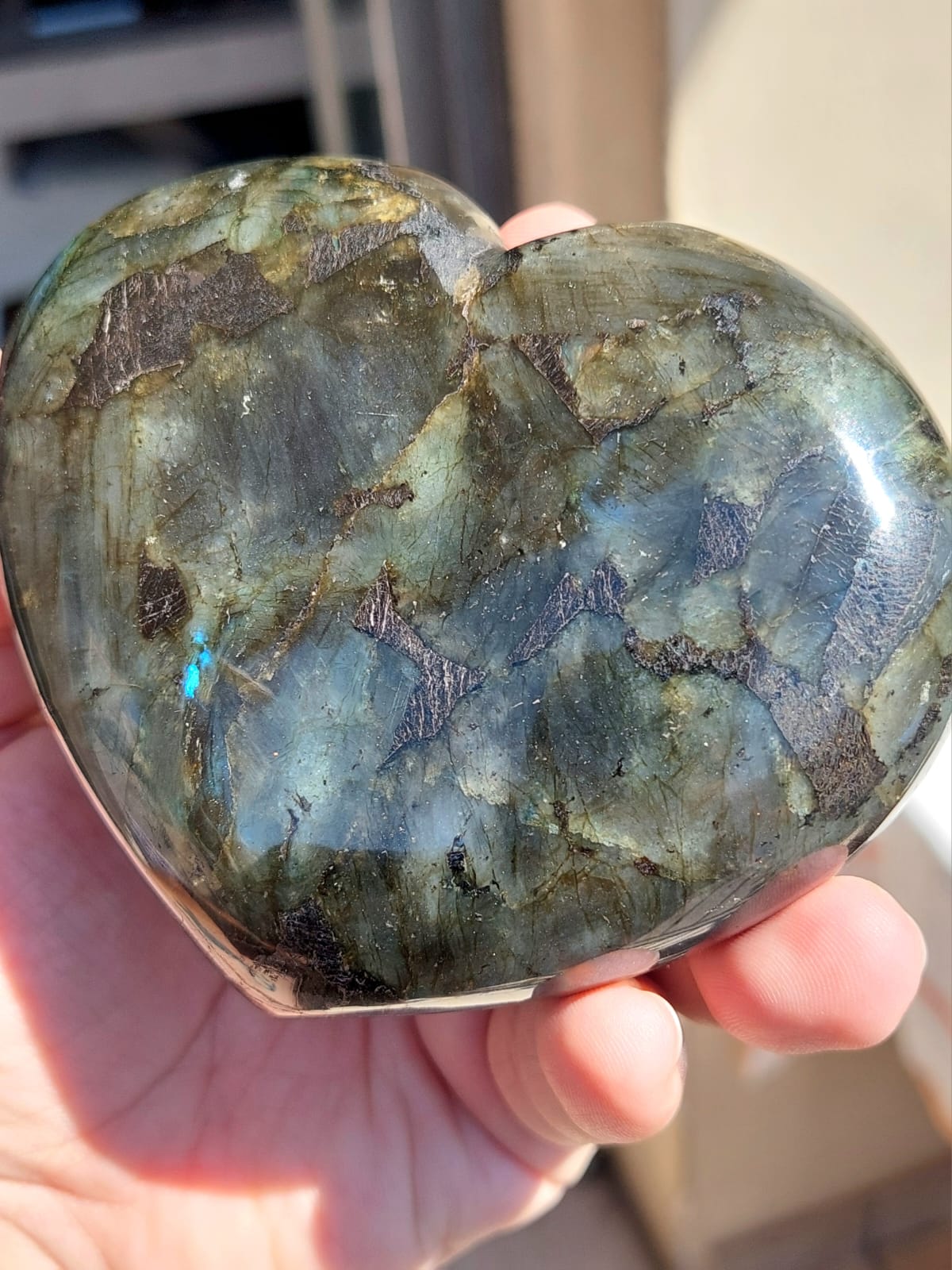 Labradorite cuore - 10,7 cm