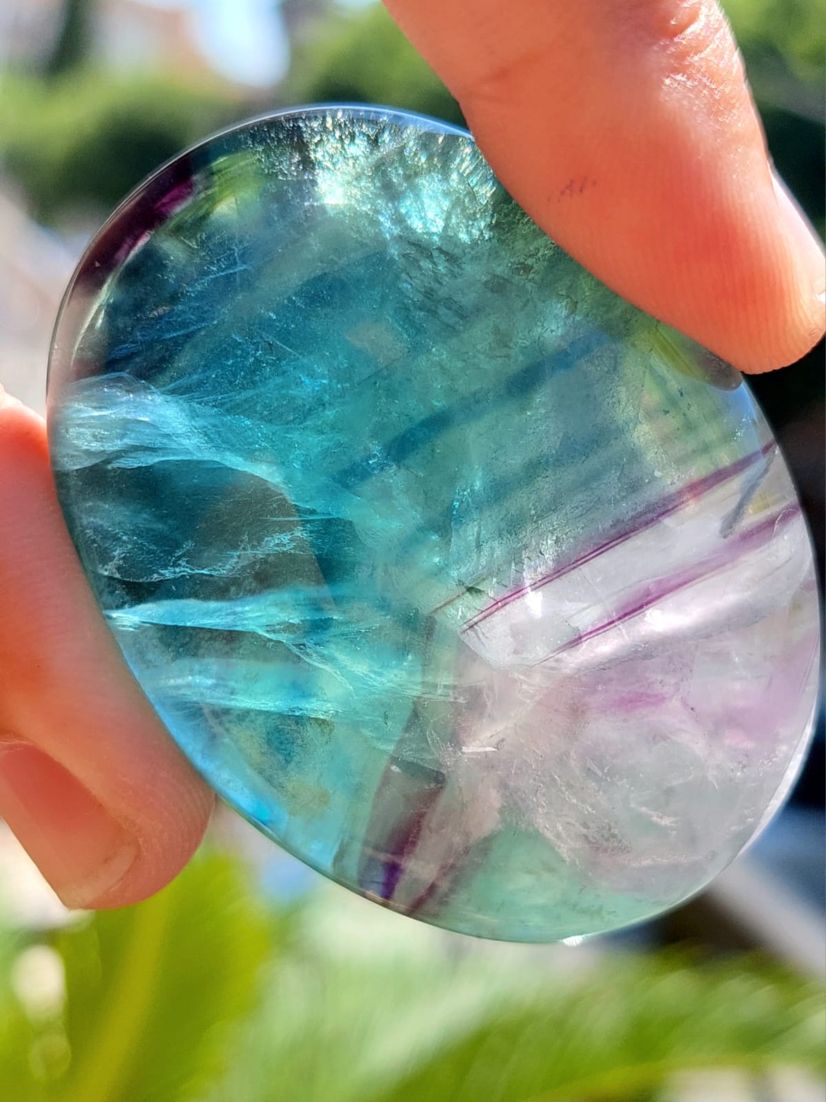 Fluorite palmstone