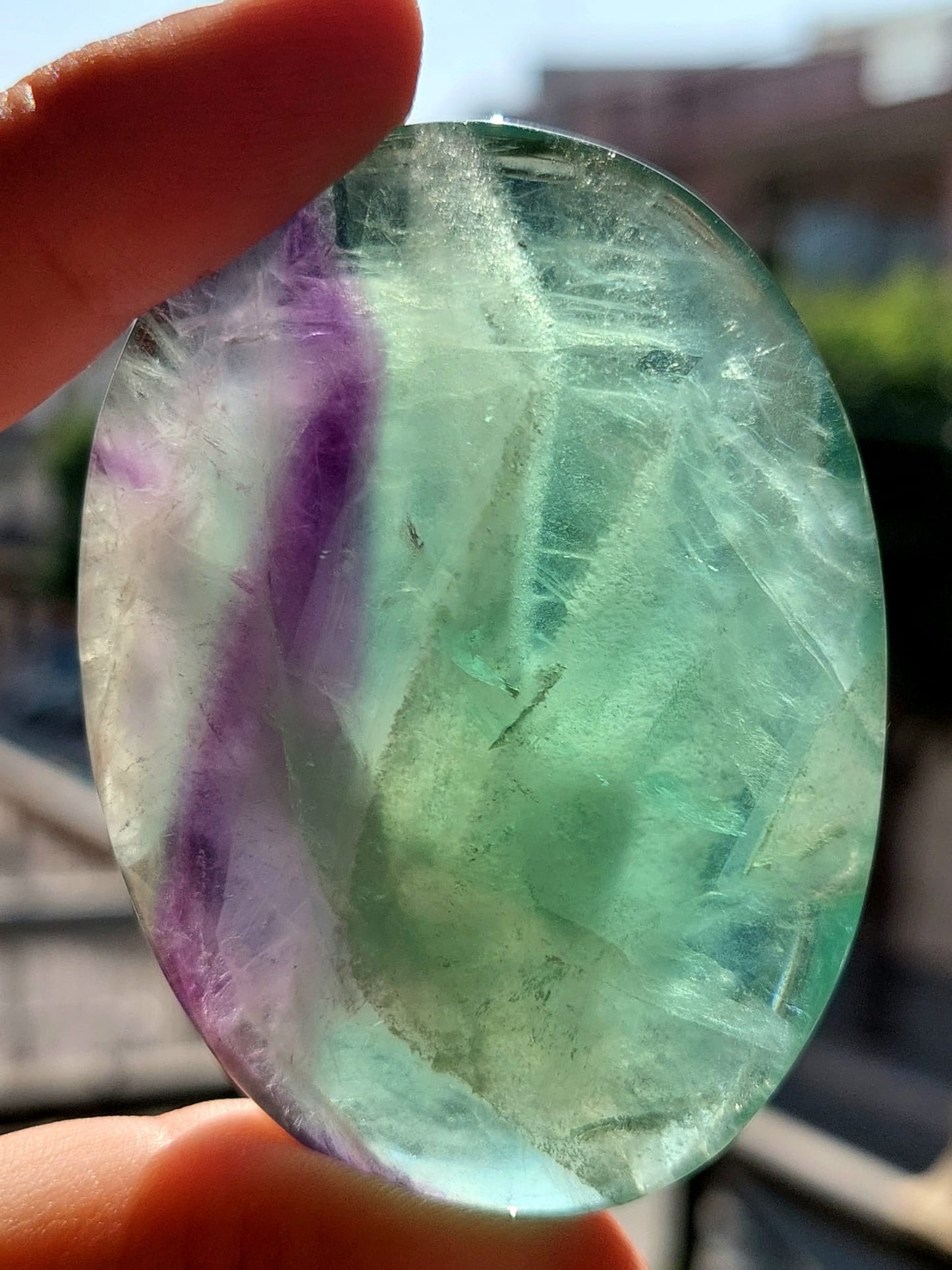 Fluorite palmstone