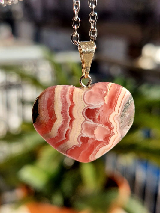 Collana con Cuoricino di Rodocrosite