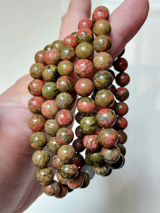 Bracciale perle Unakite - 1 Pz