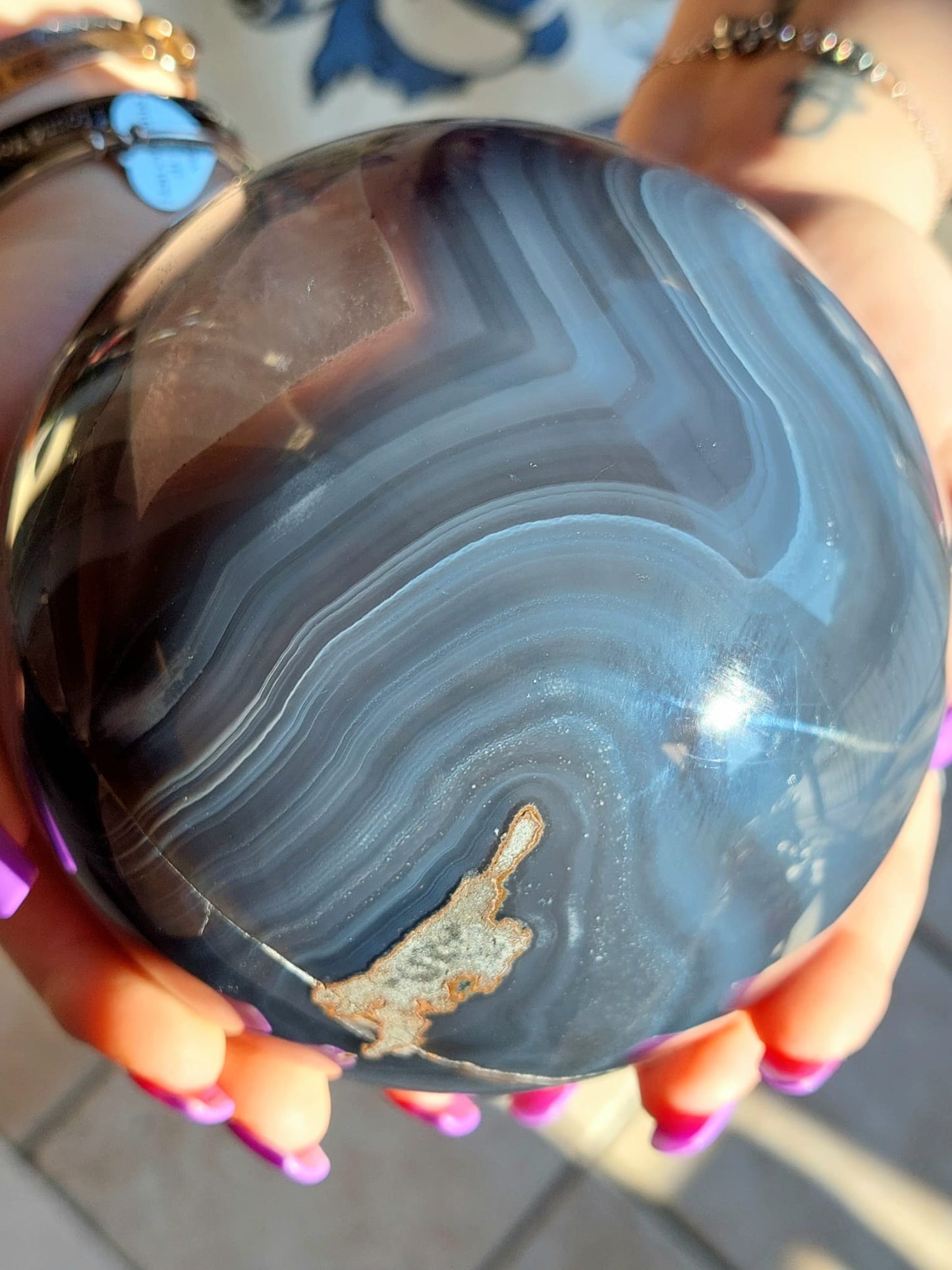 Agata/Ametista Drusy sfera XXL - 12,5 cm