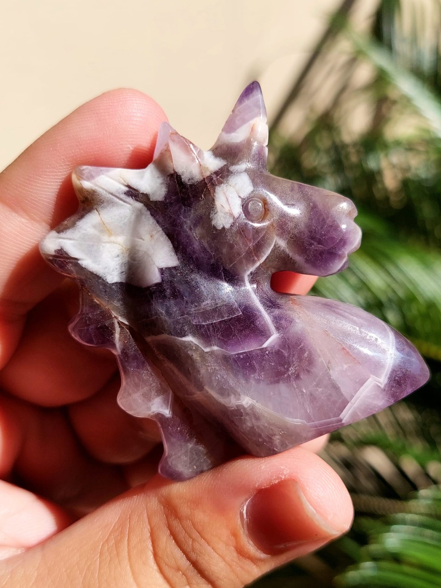 Ametista Chevron unicorno - 5 cm
