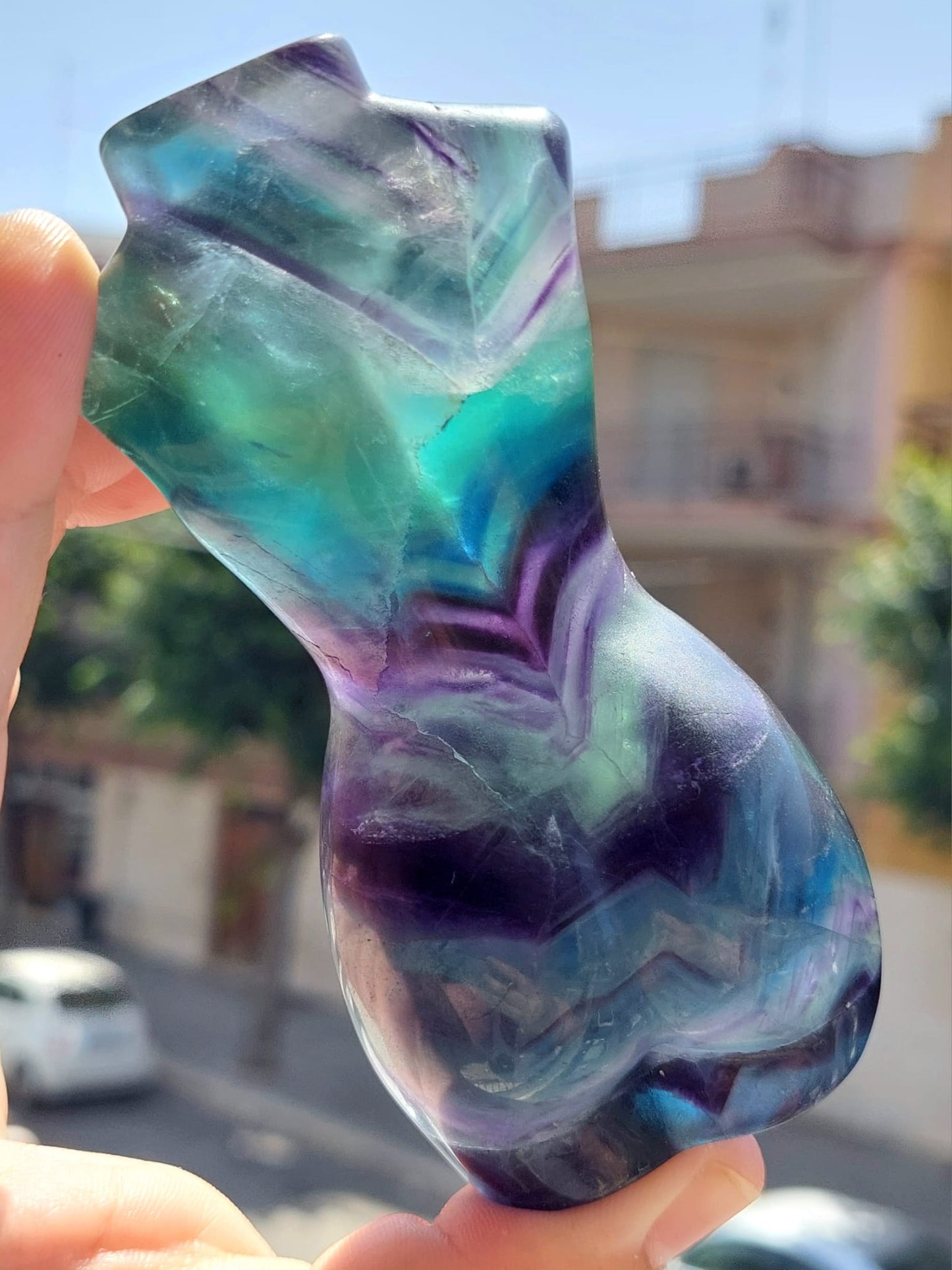 Fluorite Rainbow body - 10,3 cm