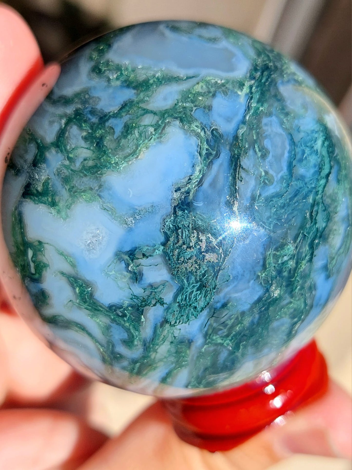 Sfera Agata Muschiata - 5,6 cm