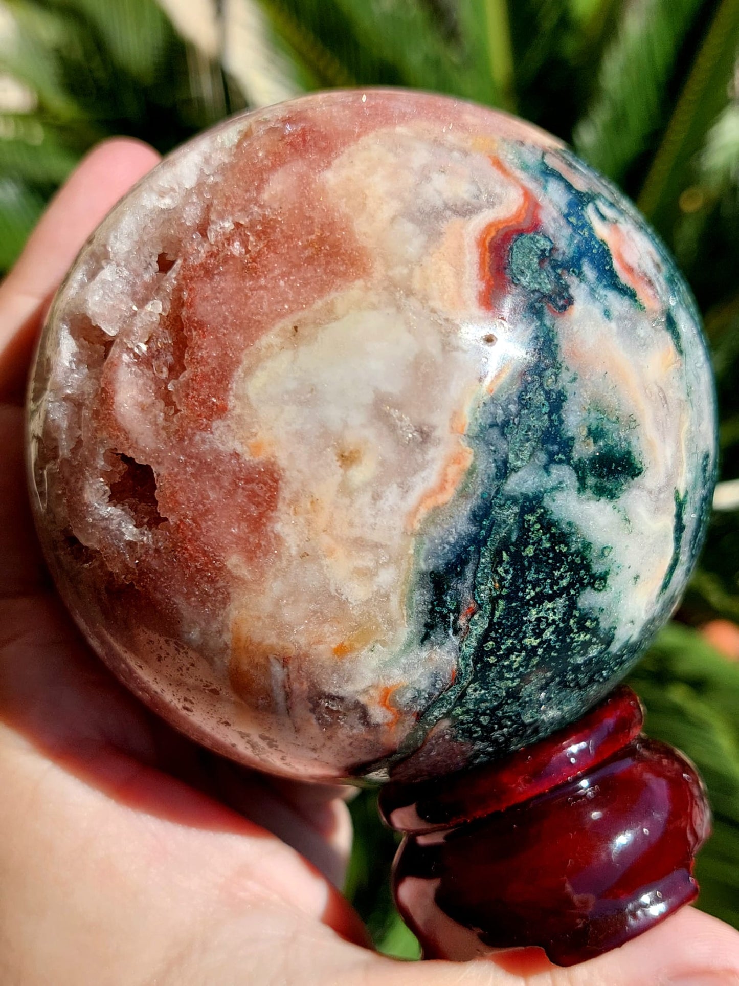Ametista Rosa Drusy sfera XL - 8,5 cm