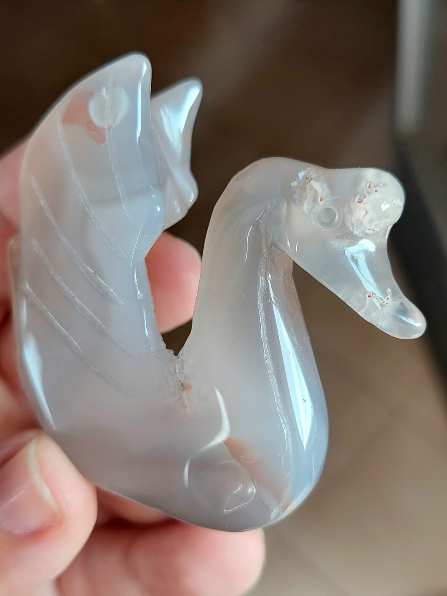 Agata Drusy cigno - 6,3 cm