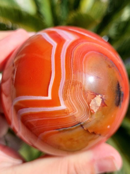 Sfera Corniola Sardonyx - 6,6 cm