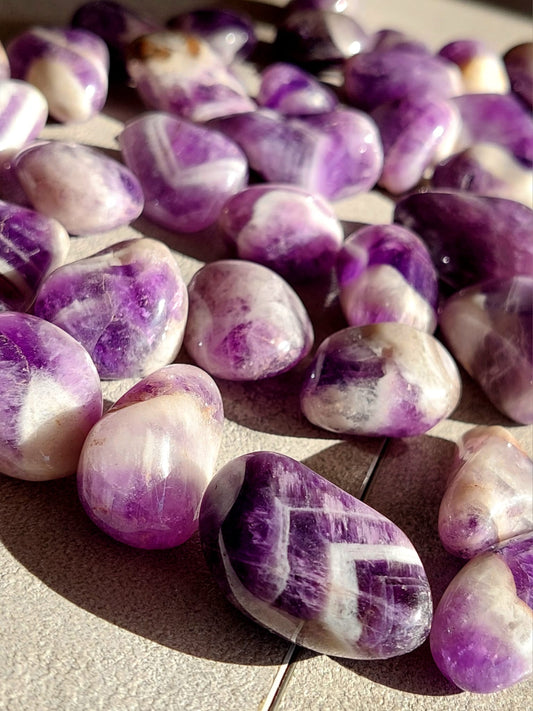 Ametista Chevron burattata - Formato S - 1 Pz