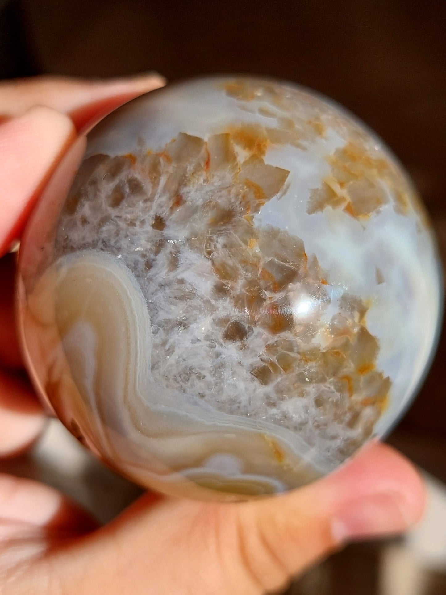 Agata Drusy sfera - 5,8 cm