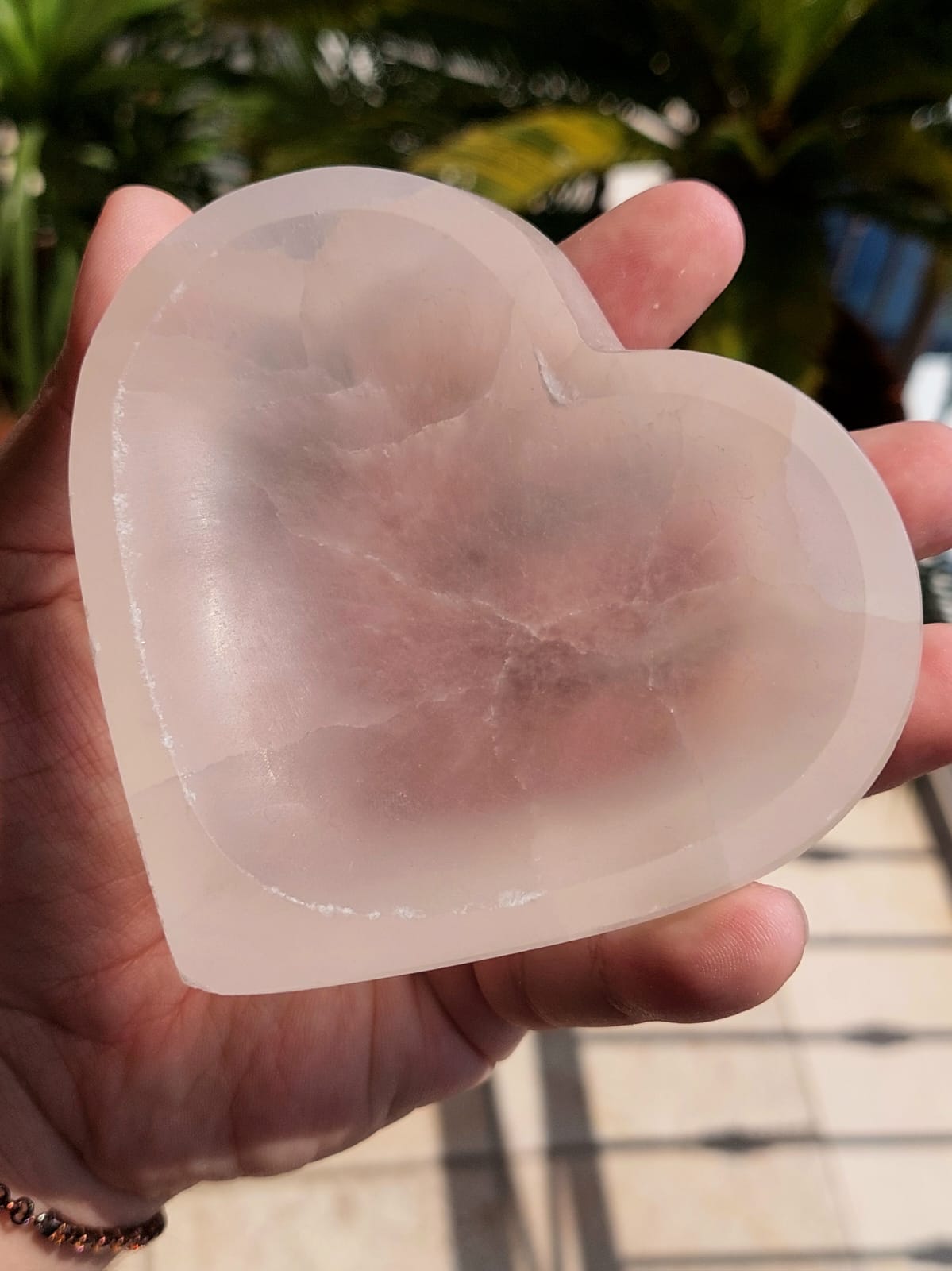 Selenite ciotola Cuore - 10 cm