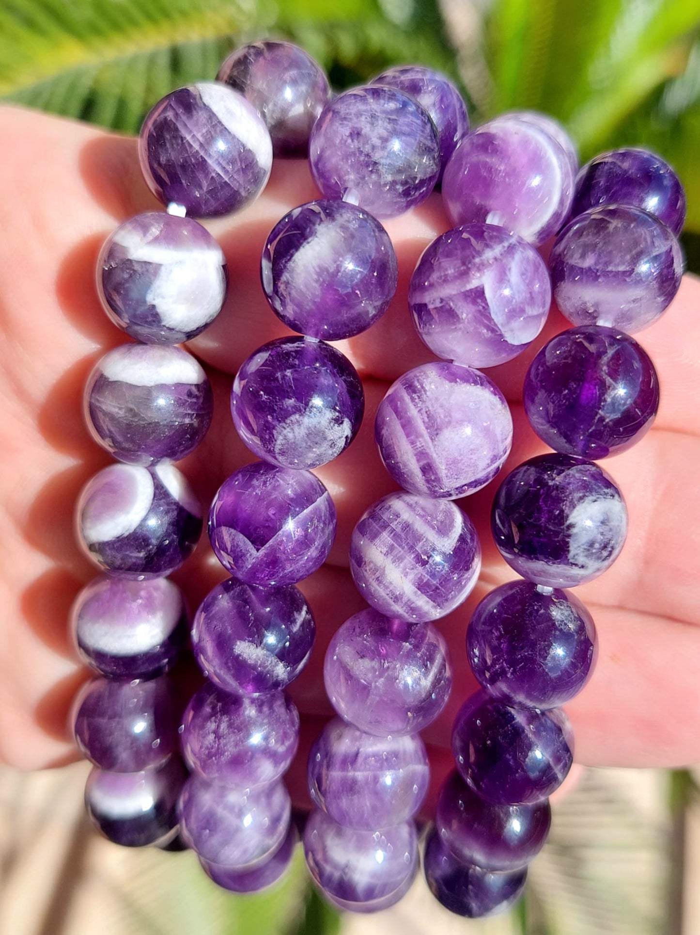 Bracciale perle Ametista Chevron - 1 Pz