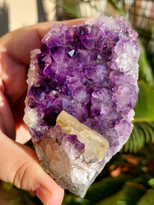 Drusa Ametista con Calcite