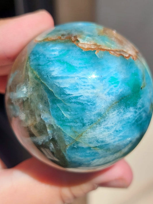 Amazzonite sfera - 5,2 cm (GIÀ PRENOTATA, NON DISPONIBILE)