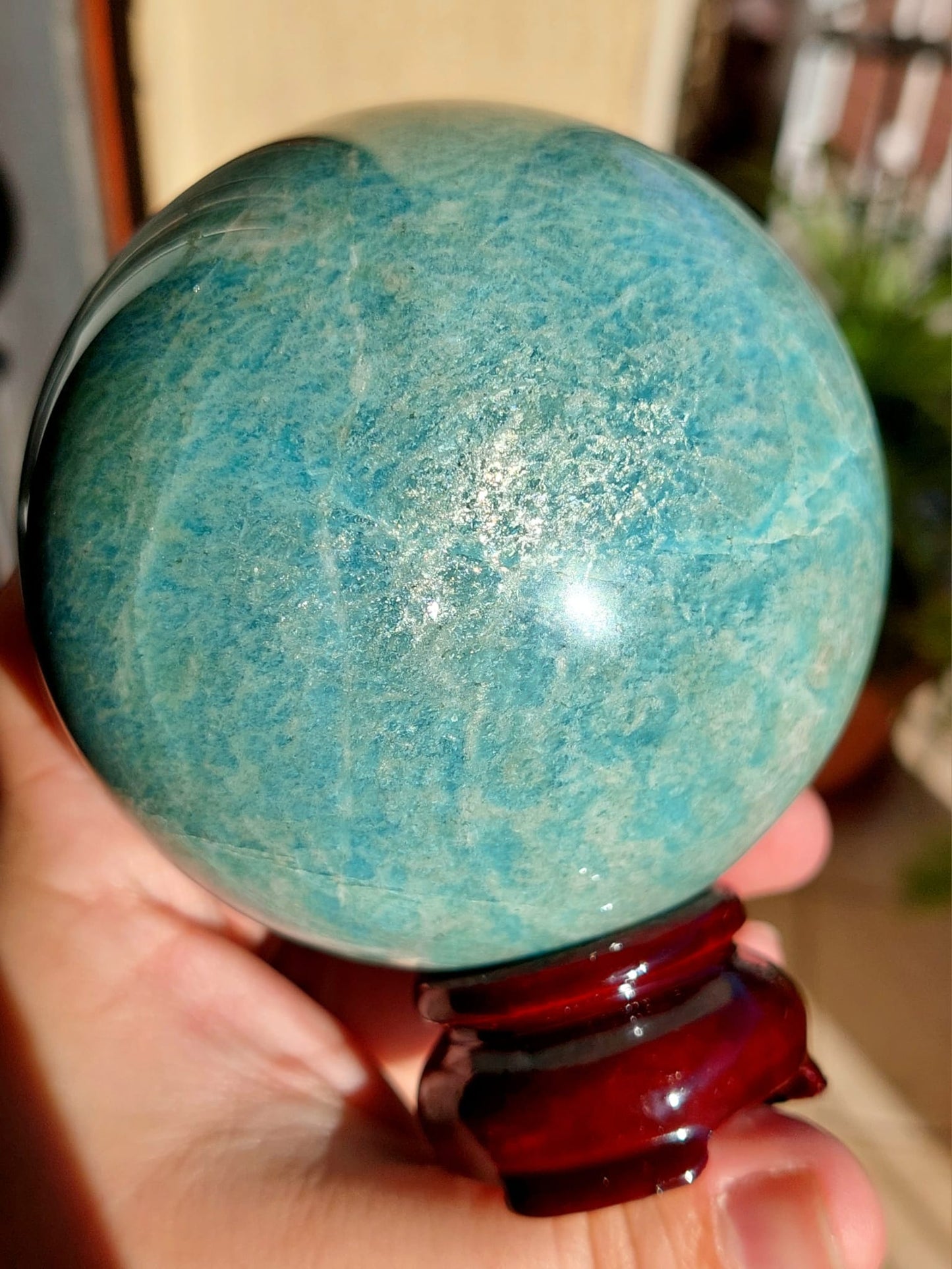 Amazzonite sfera - 8,7 cm