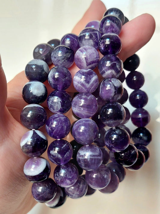 Bracciale perle Ametista Chevron - 1 Pz