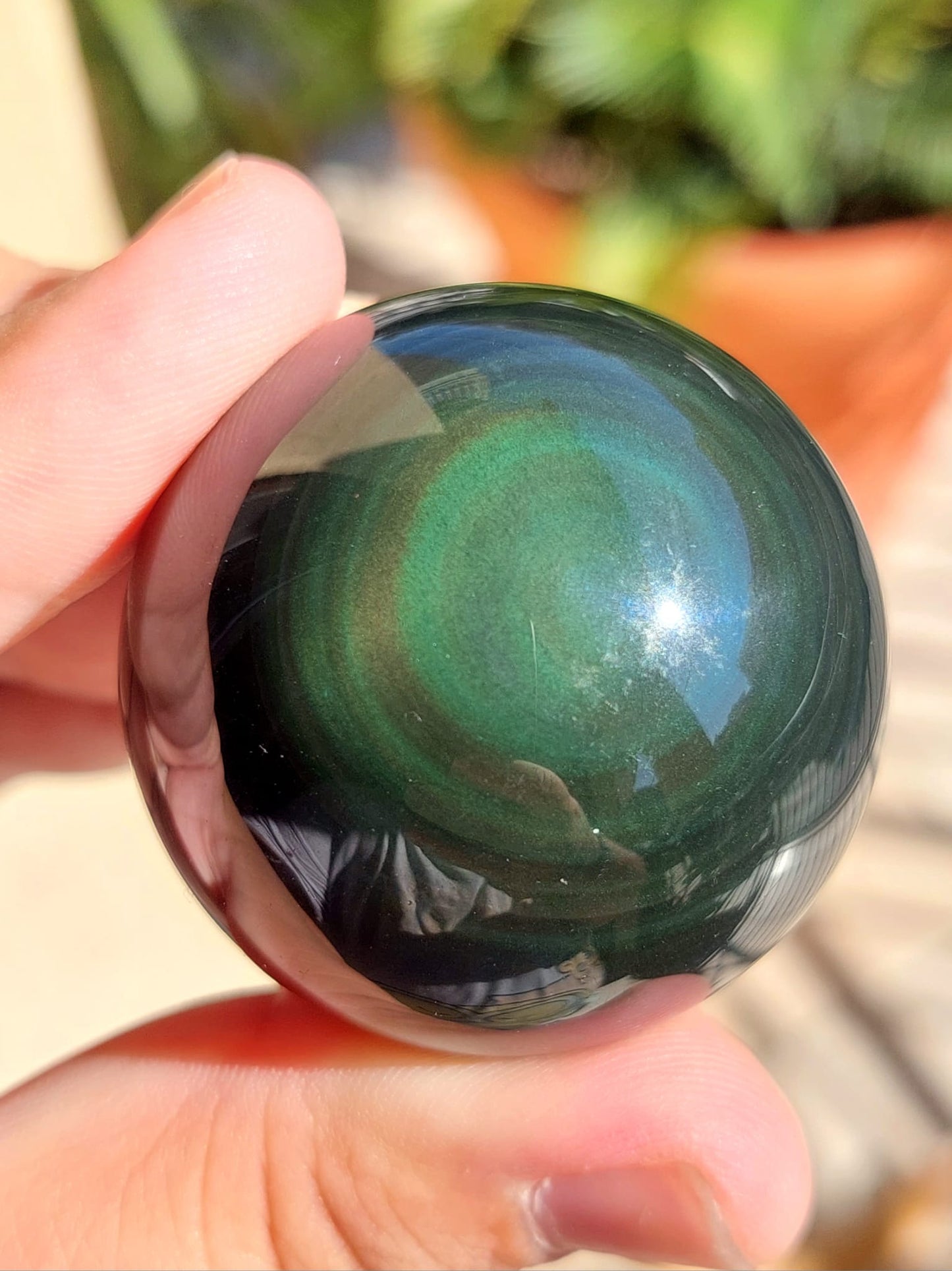 Ossidiana Rainbow sfera - 4,2 cm