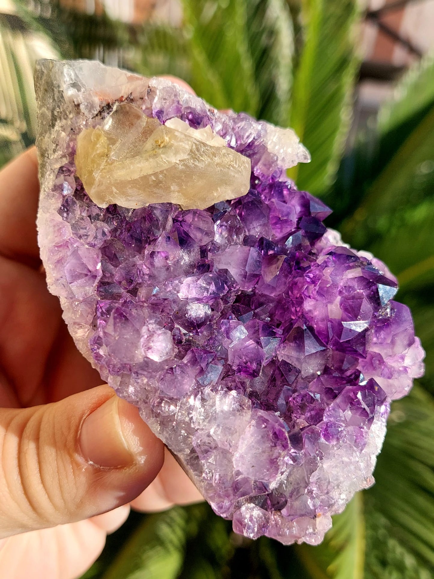 Drusa Ametista con Calcite