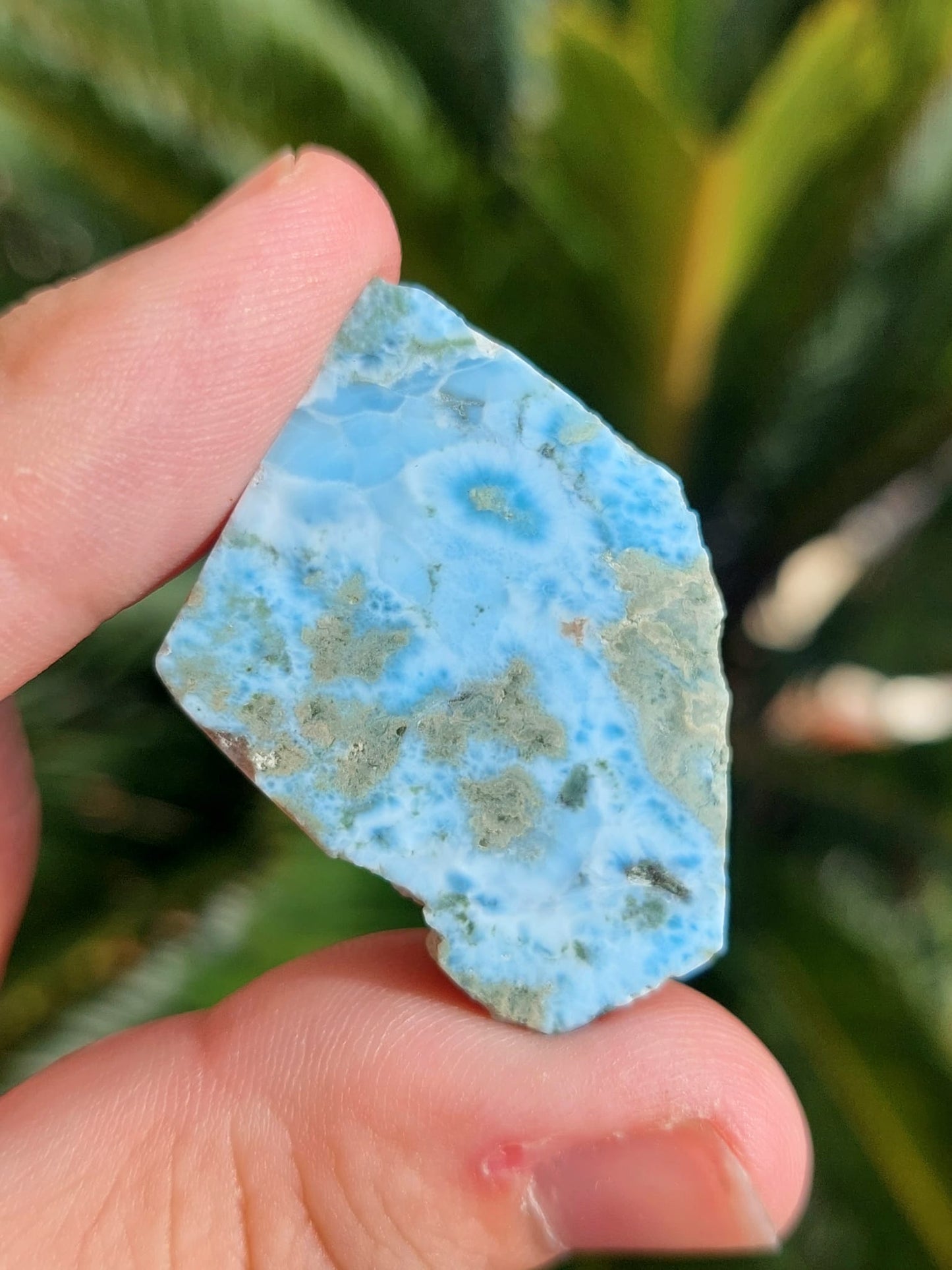 Larimar grezzo con parte lucidata - 3,9 cm