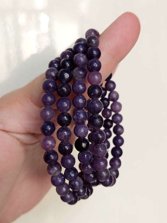 Bracciale perline Lepidolite - 1 Pz