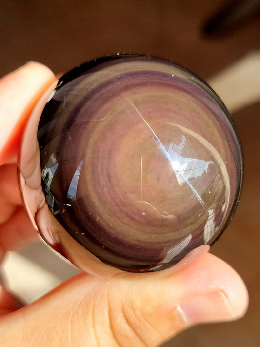 Ossidiana Rainbow sfera - 4,7 cm
