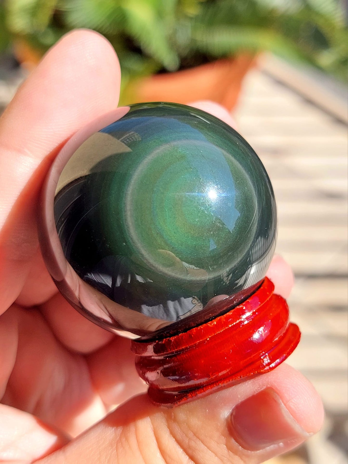 Ossidiana Rainbow sfera - 4,2 cm