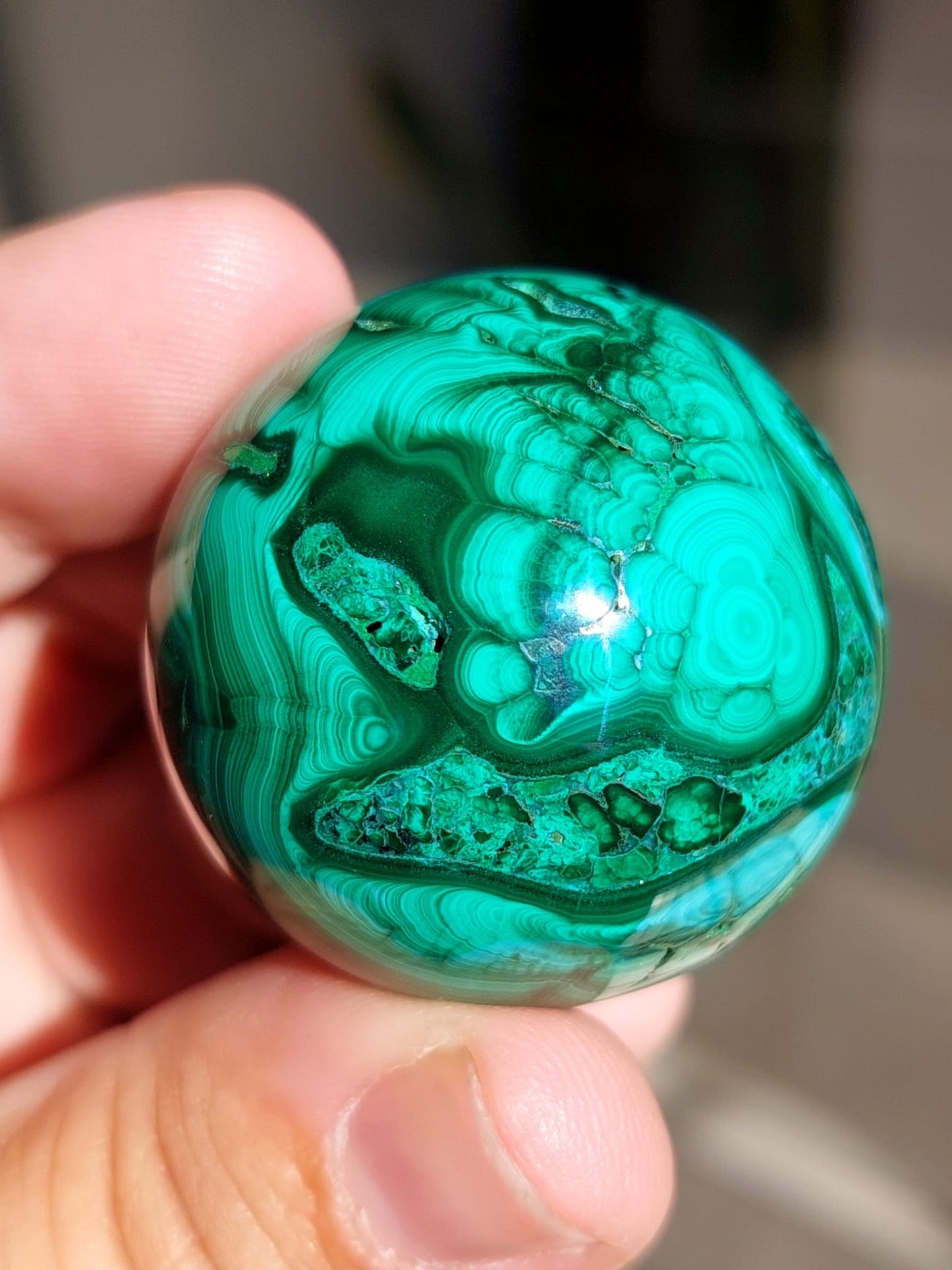 Malachite mini sfera - 3,8 cm