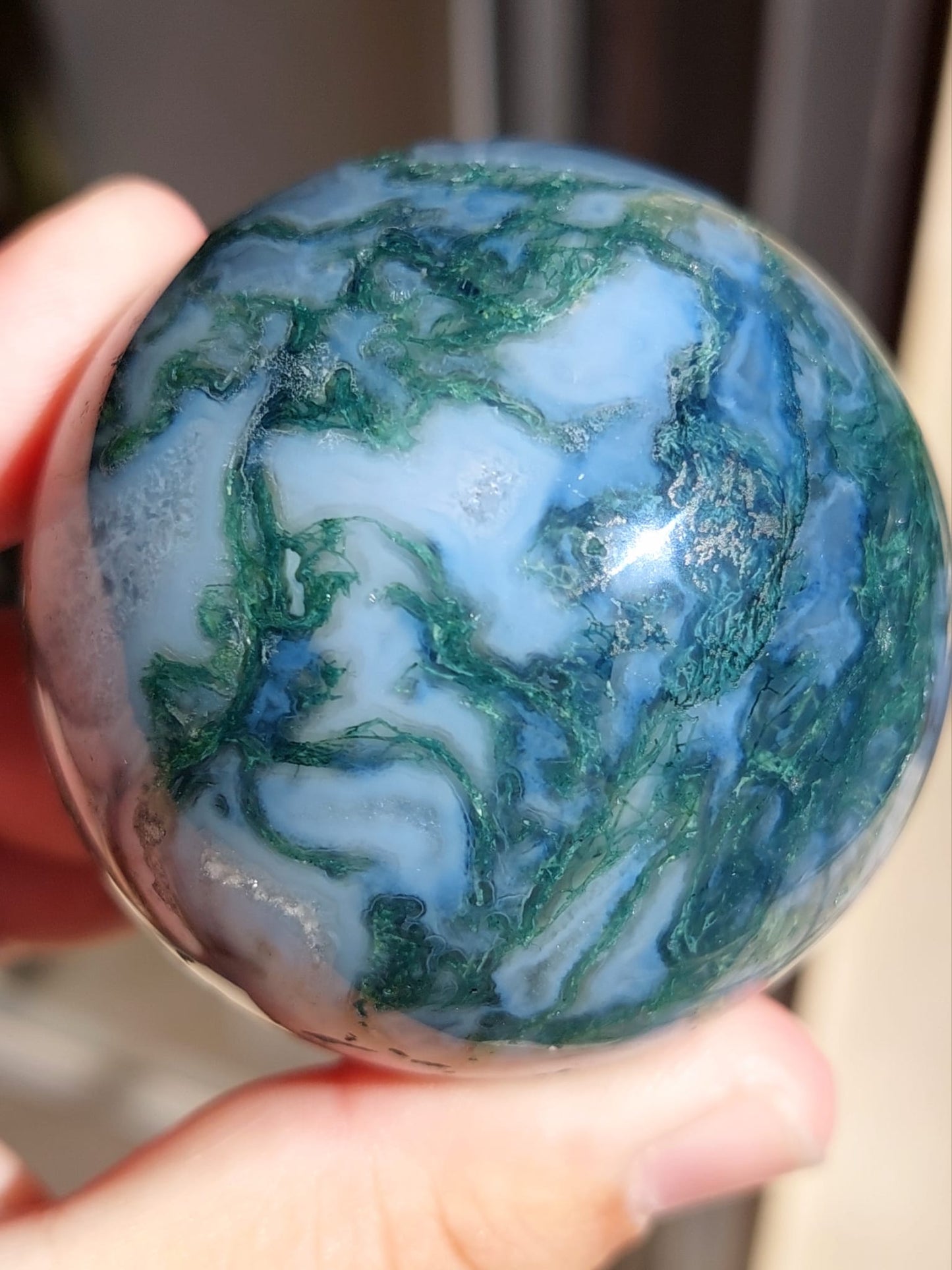 Sfera Agata Muschiata - 5,6 cm